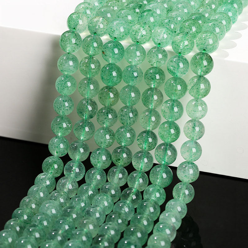 緑ストロベリークォーツビーズ卸売 天然 6/10mm