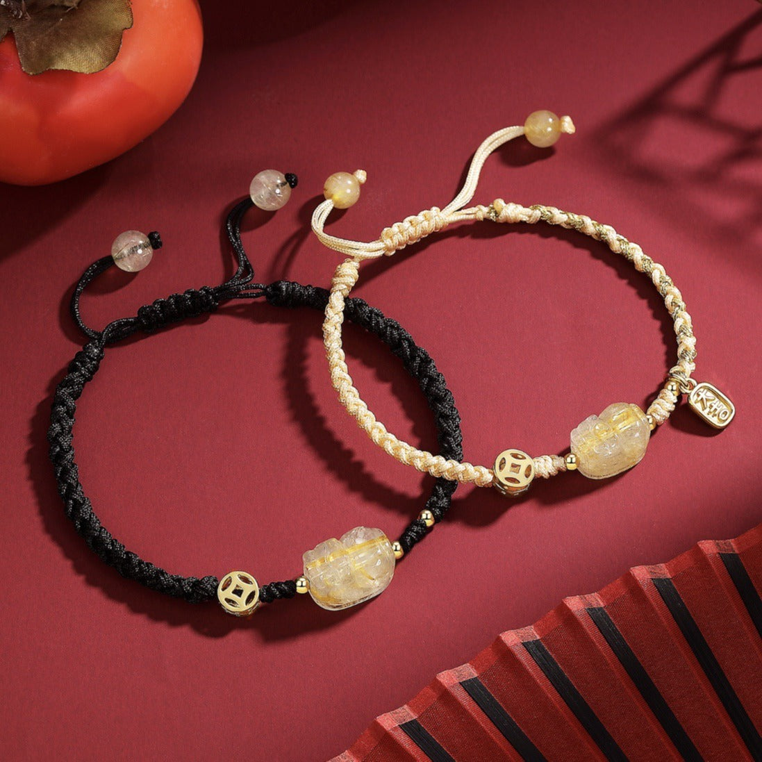 FJHDIY012 Cat's eye lime moonlight crystal Bracelet 8mm