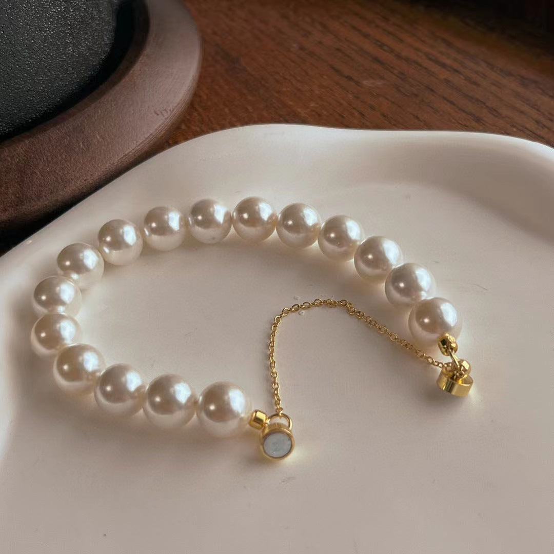FJHDIY065 High-light pearl magnetic buckle Bracelet 6/8/10mm