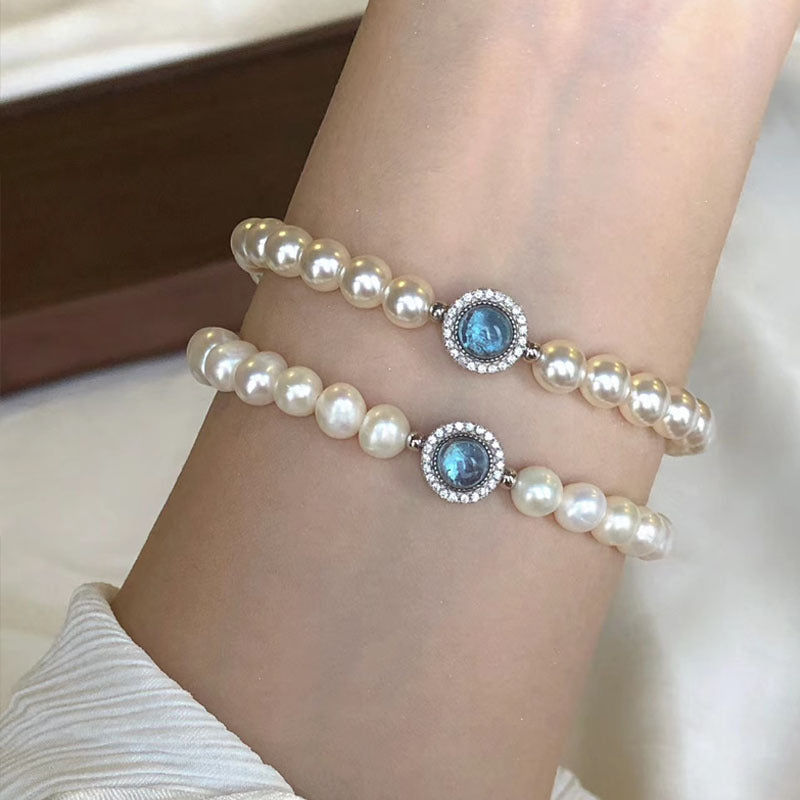 FJHDIY066 Tamsui Pearl Aquarium Bracelet 8mm