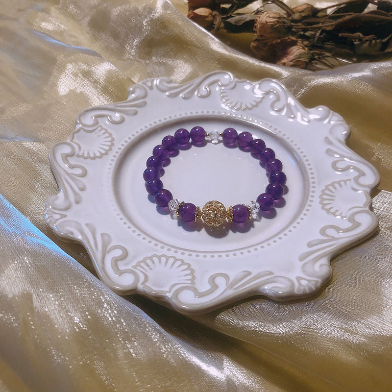 FJHDIY022 Amethyst Bracelet 8mm