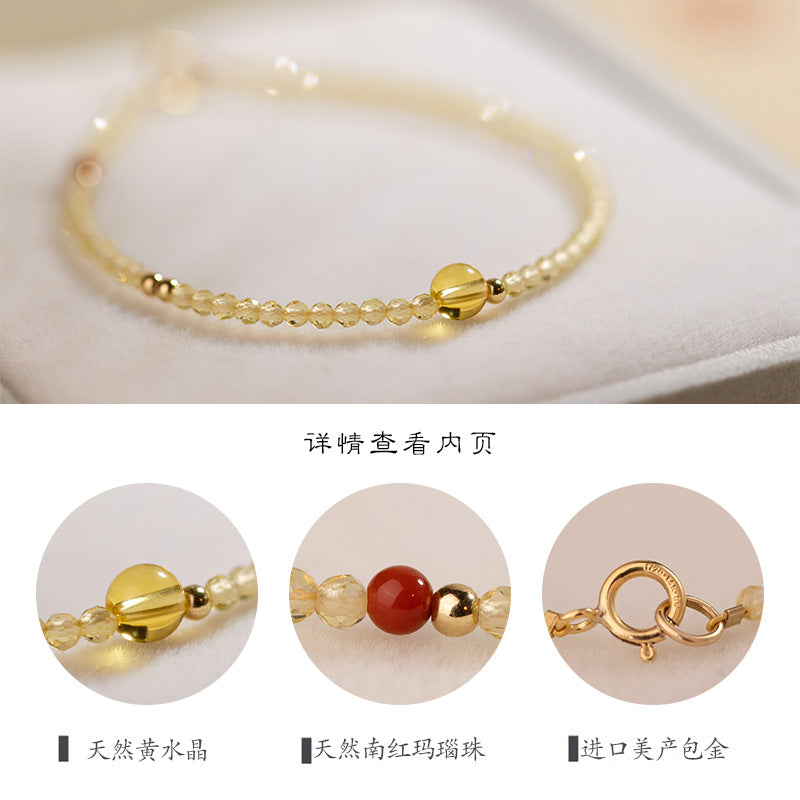 FJHDIY040 Citrine Bracelet 2mm