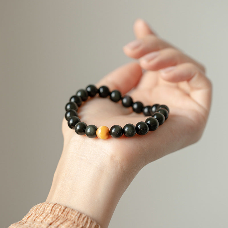 FJHDIY042 Obsidian tiger eye stone Bracelet 6/8/10/12mm