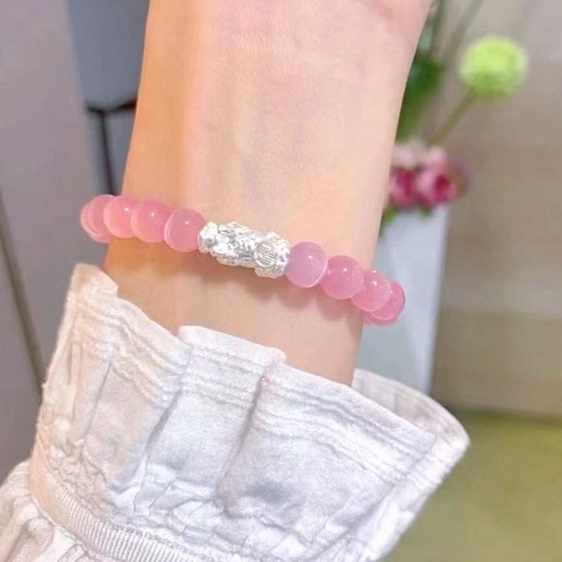 FJHDIY036 Cat's eye stone Bracelet 8mm