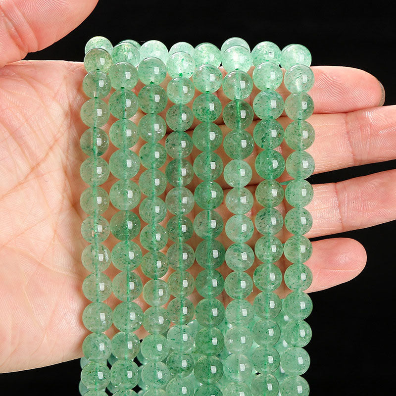 緑ストロベリークォーツビーズ卸売 天然 6/10mm