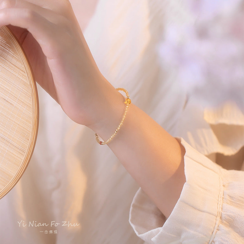 FJHDIY040 Citrine Bracelet 2mm