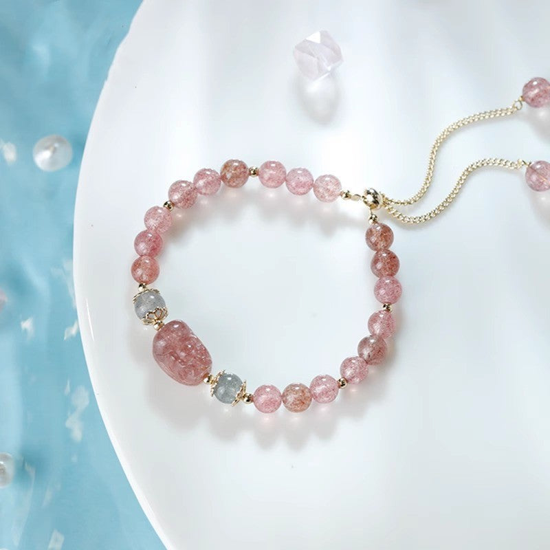 FJHDIY020 Aquamarine Pixiu Bracelet 8mm