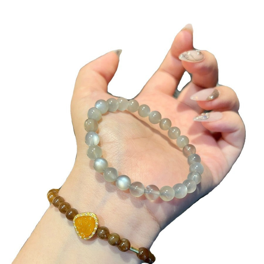 FJHDIY029 White Moonlight Bracelet 8mm