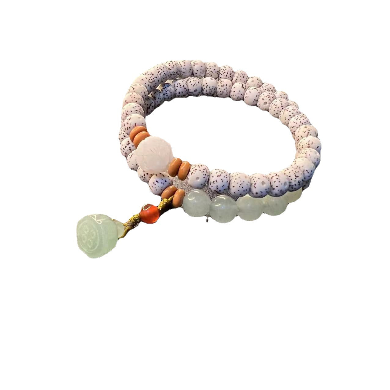 FJHDIY064 Star Moon Bodhi Zi Double Circle Art Play Bracelet 8mm