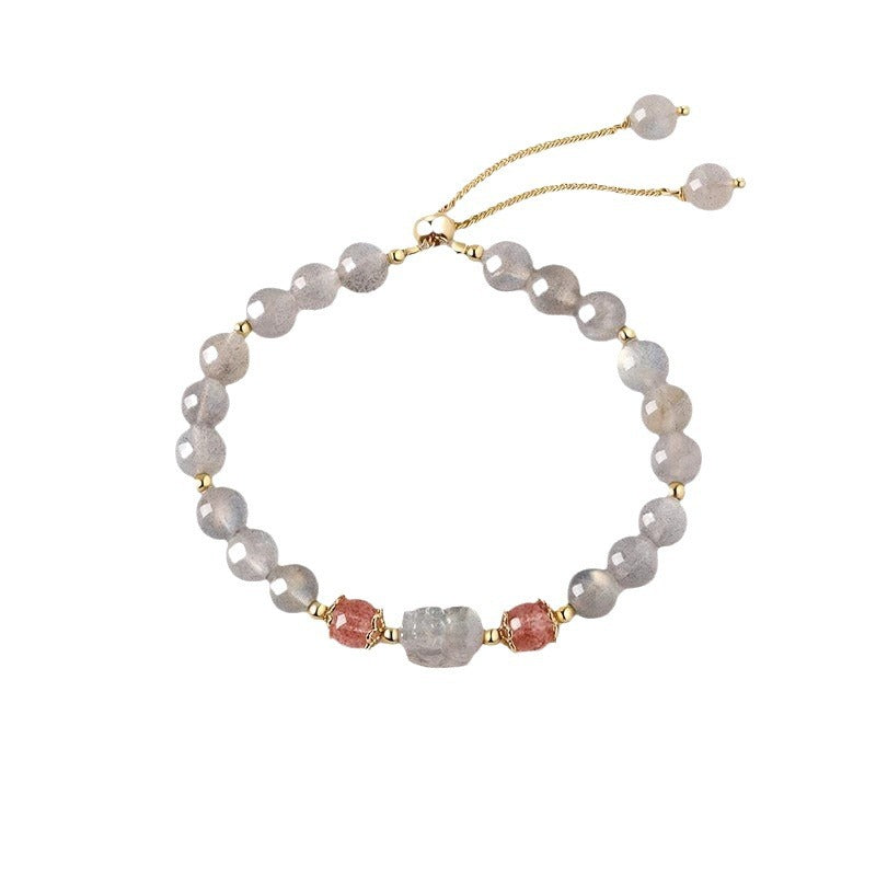 FJHDIY020 Aquamarine Pixiu Bracelet 8mm