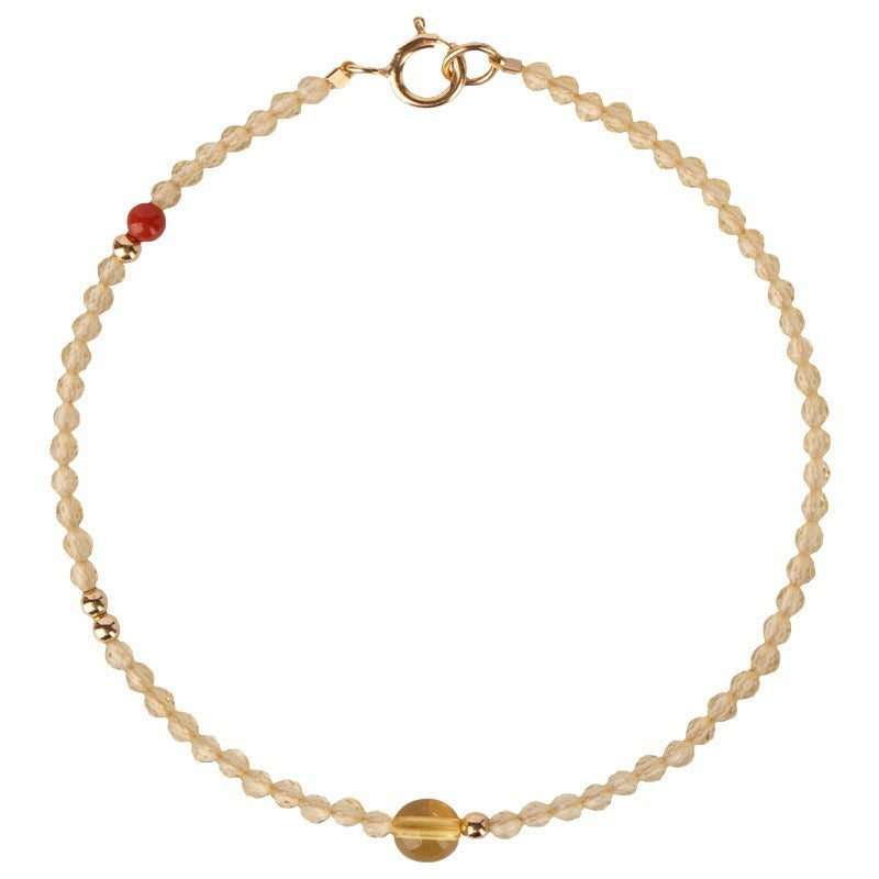 FJHDIY040 Citrine Bracelet 2mm