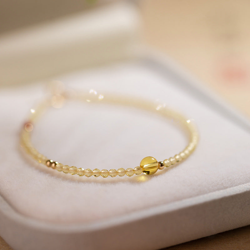 FJHDIY040 Citrine Bracelet 2mm