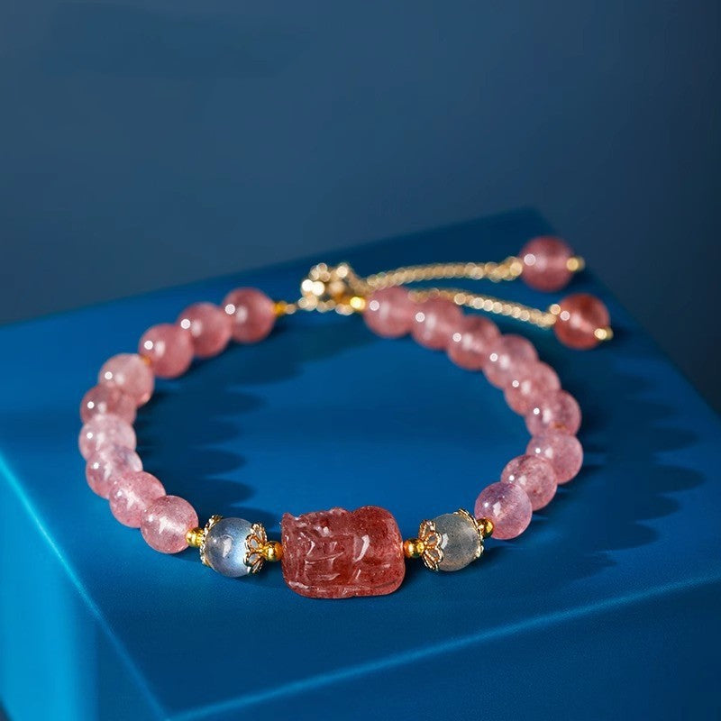 FJHDIY020 Aquamarine Pixiu Bracelet 8mm