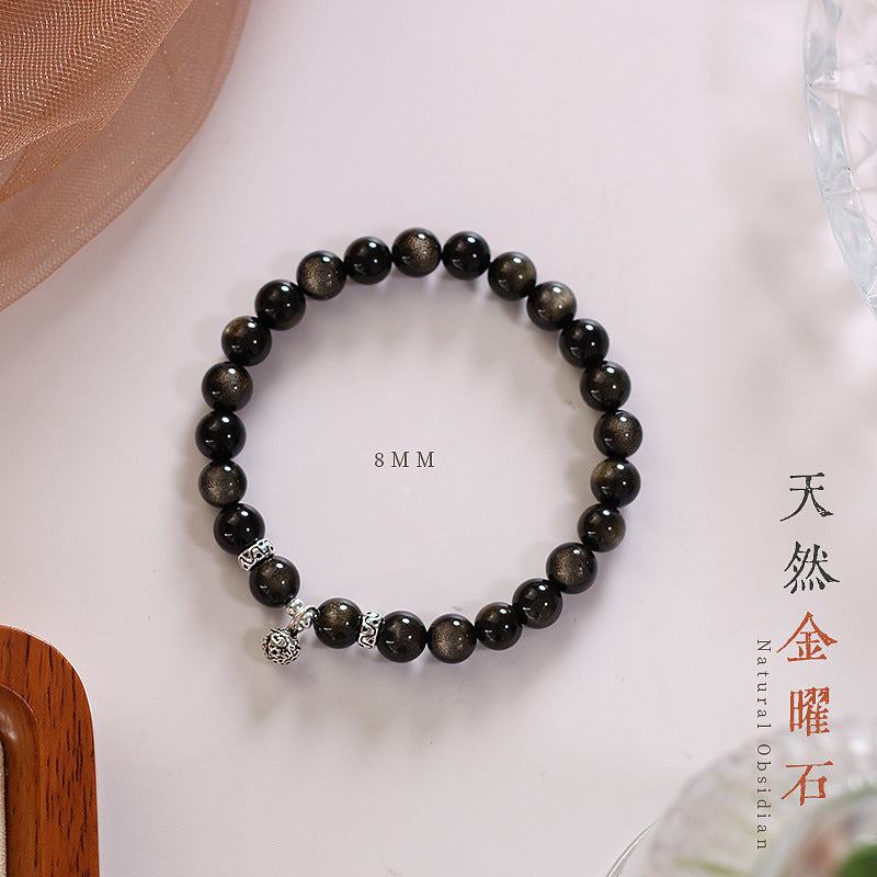 FJHDIY019 Golden Stone Bracelet 6/8mm