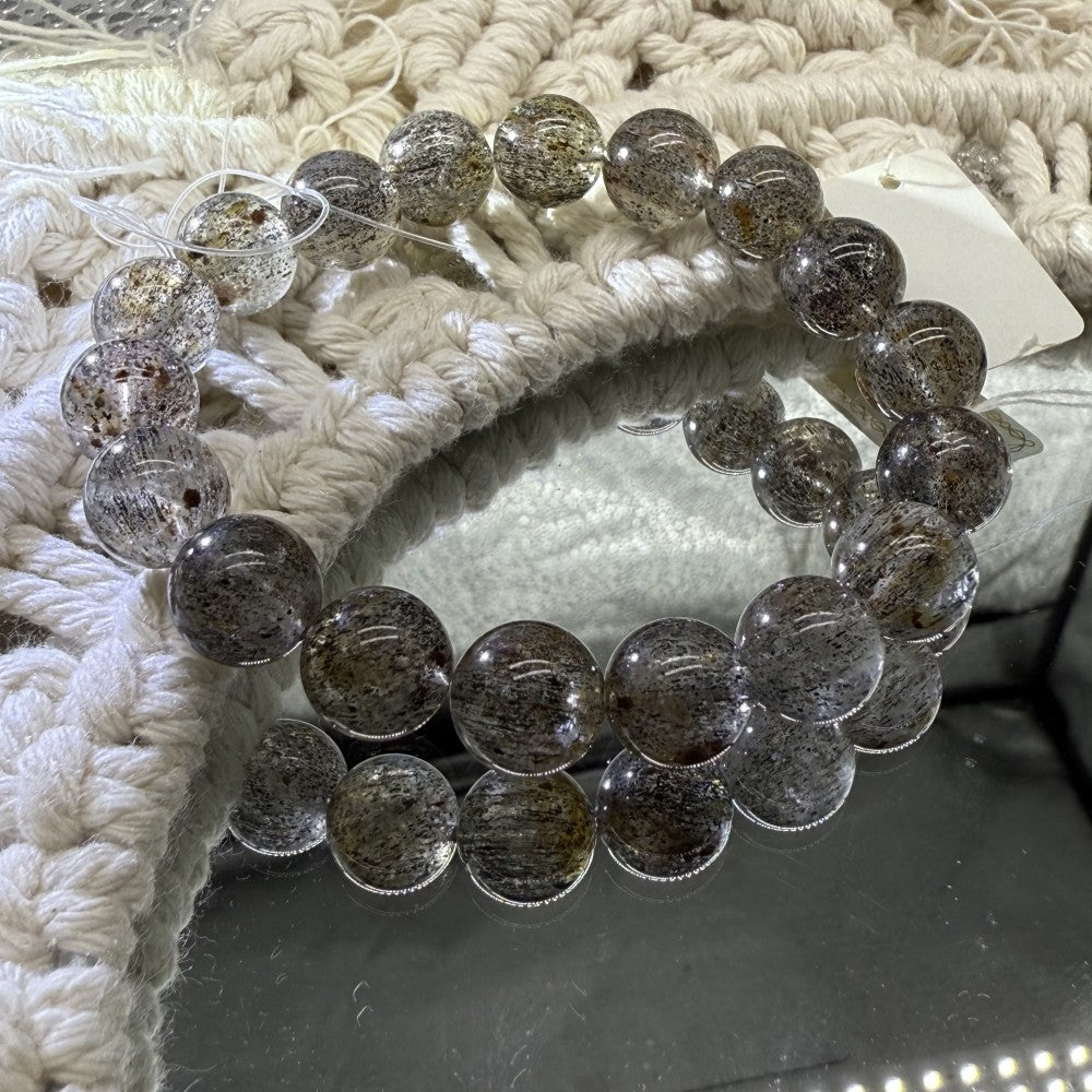XLSL020 Black Strawberry Crystal Bracelet 6/8/10/12mm