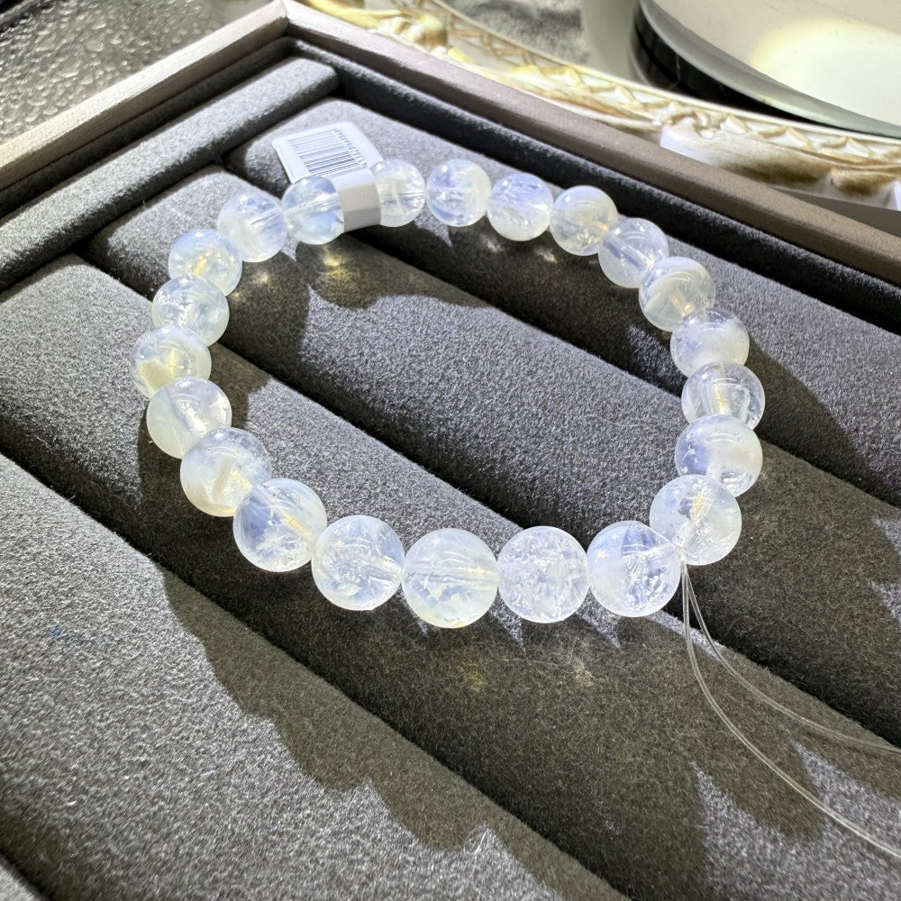 XLSL049 Blue Needle Milk Cap bracelet 6/8/10/12mm