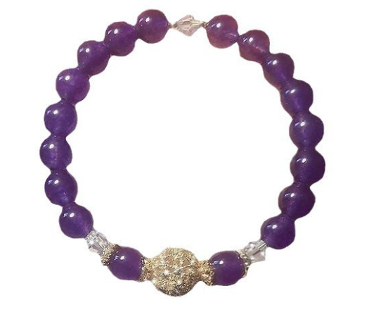 FJHDIY022 Amethyst Bracelet 8mm