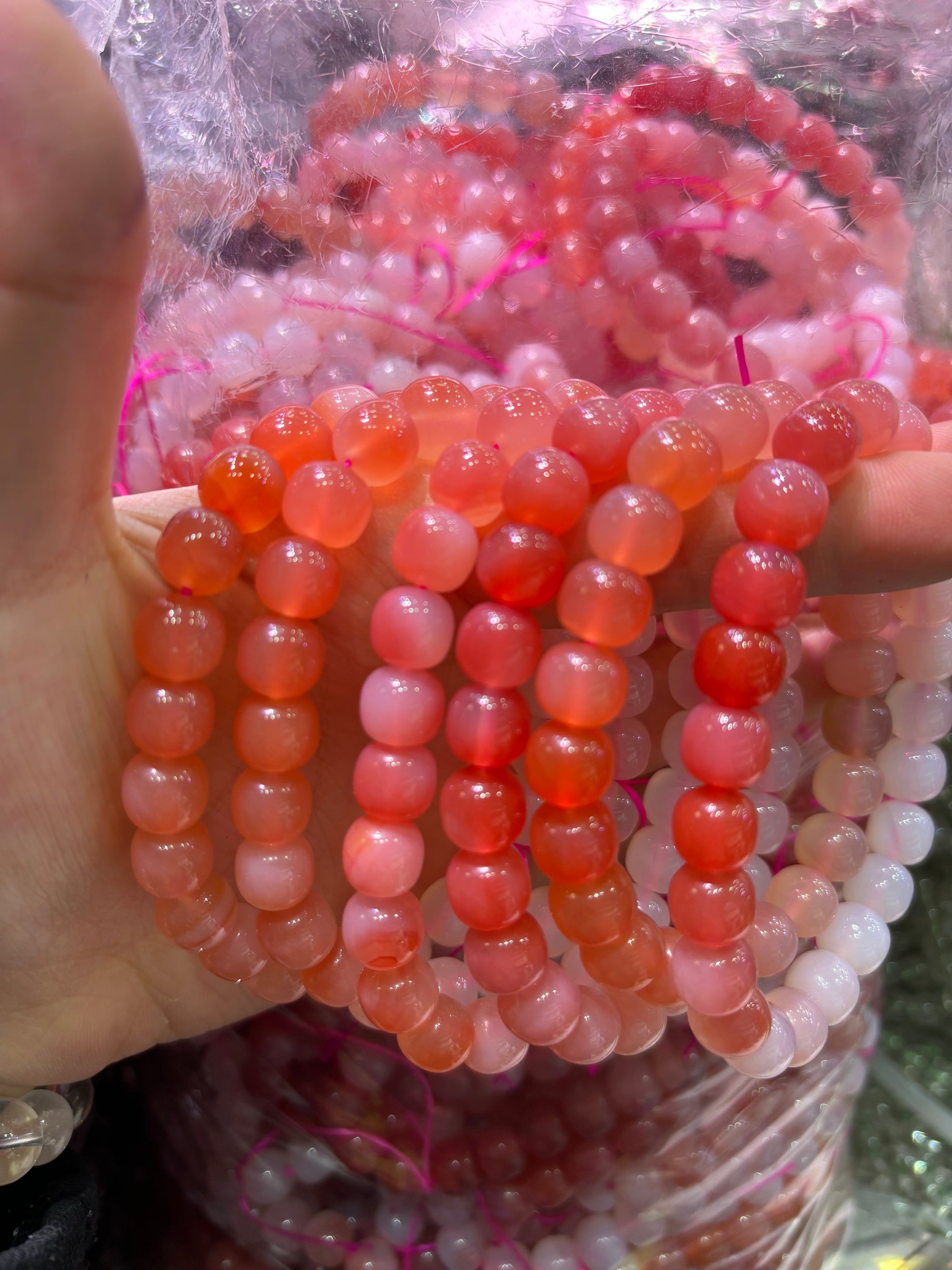 勾配塩源瑪瑙 ブレスレット10mm