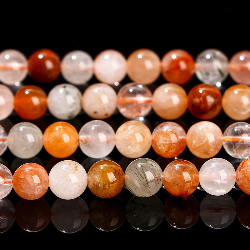 ラビットヘアー ビーズ卸売 赤 6/8mm