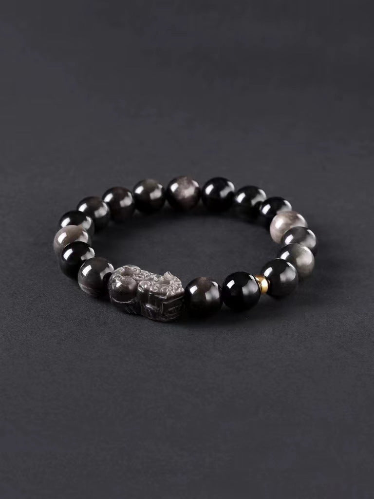 FJHDIY041 Golden Isidian Pixiu Bracelet 8/10/12mm