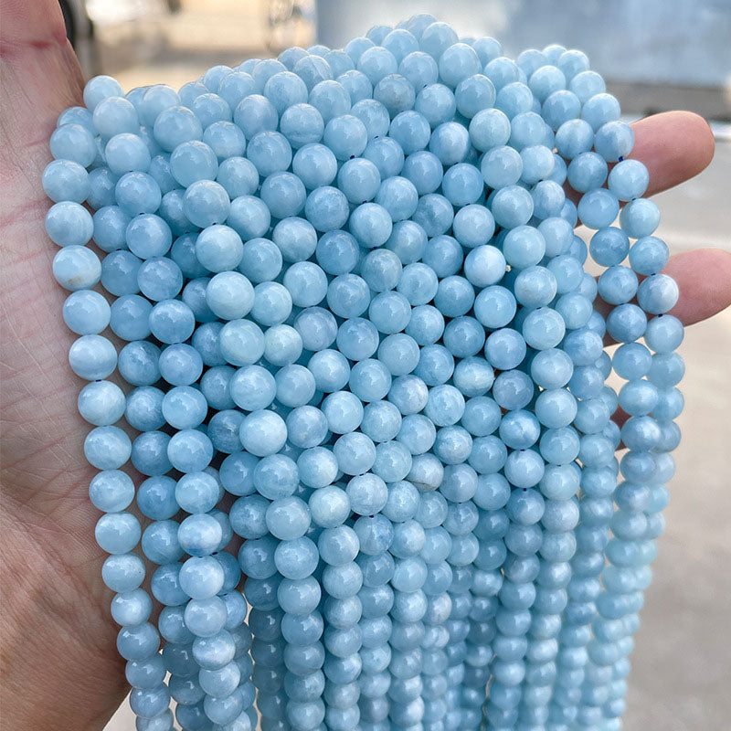 アクアマリンビーズ卸売 3A/7A 6/8/10/12mm