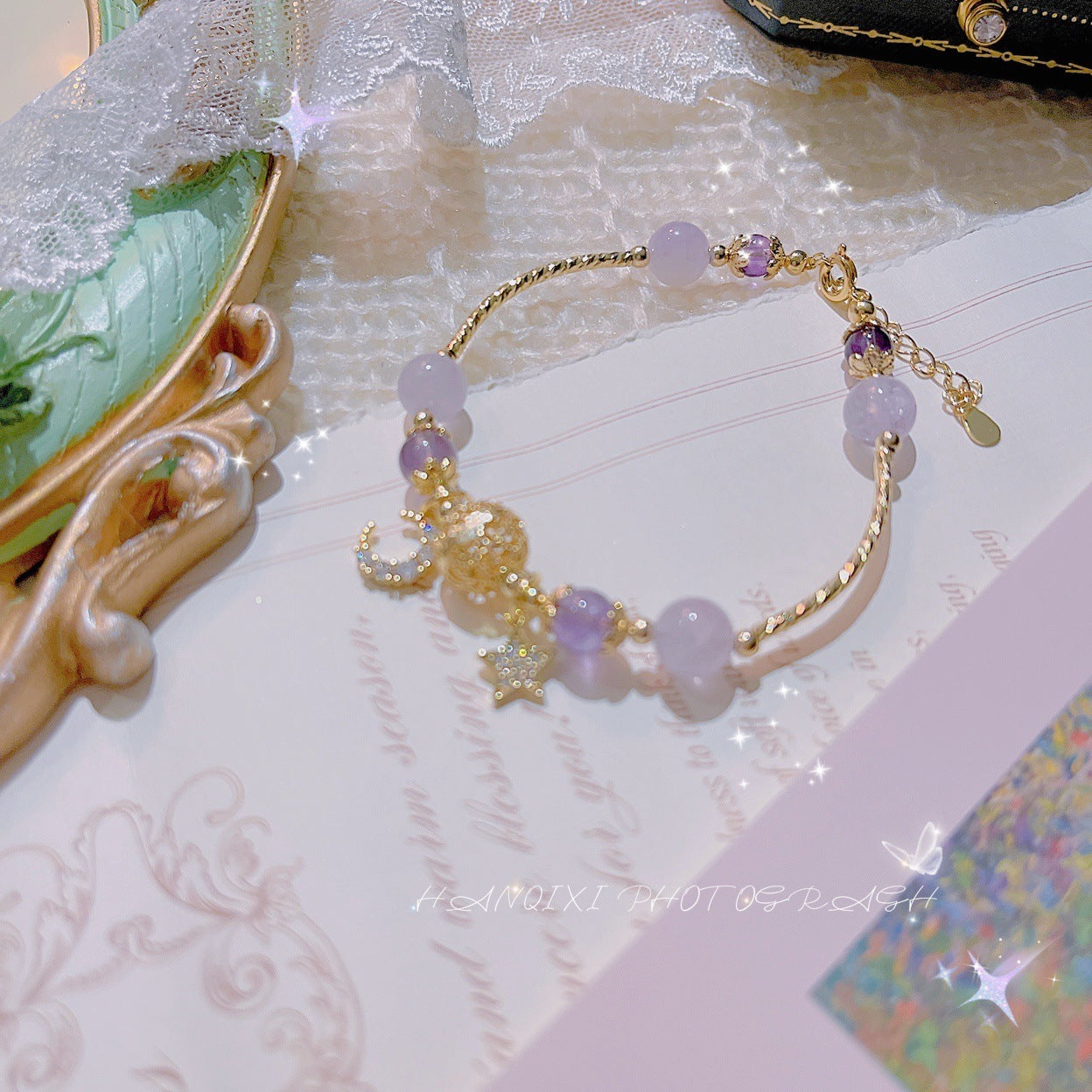 FJHDIY003 Lavender Amethyst Bracelet 10mm