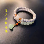FJHDIY064 Star Moon Bodhi Zi Double Circle Art Play Bracelet 8mm