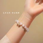 FJHDIY011 Cat's eye lime moonlight crystal Bracelet 8mm