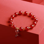 FJHDIY032 Red agate lantern Bracelet 8mm