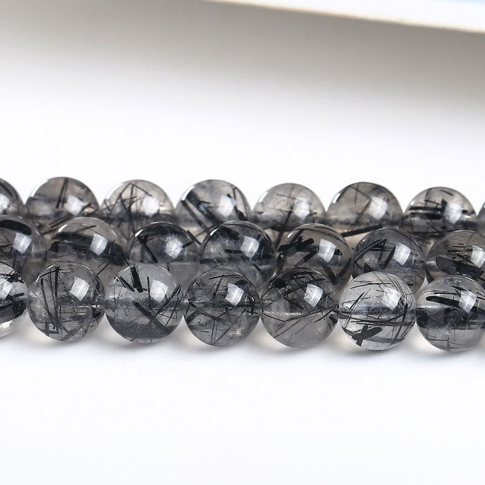 ブラックルチルクォーツビーズ卸売 3A 6/8/10/12mm
