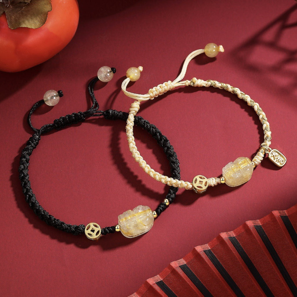 FJHDIY012 Cat's eye lime moonlight crystal Bracelet 8mm