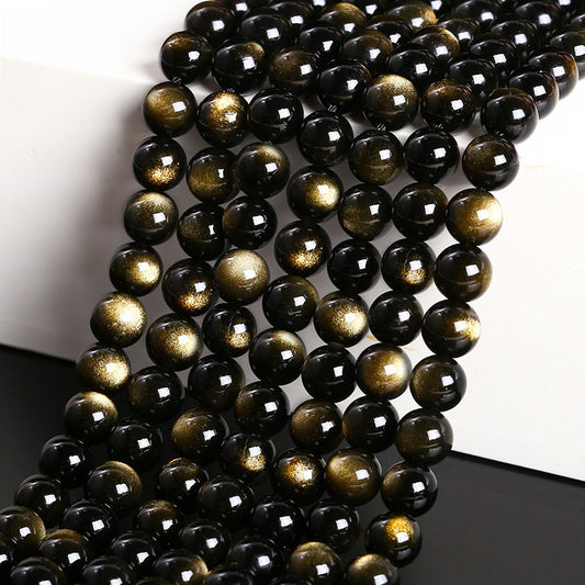 Gold Obsidian Bracelets Wholesale 5A/7A 4/6/8/10/12/14mm