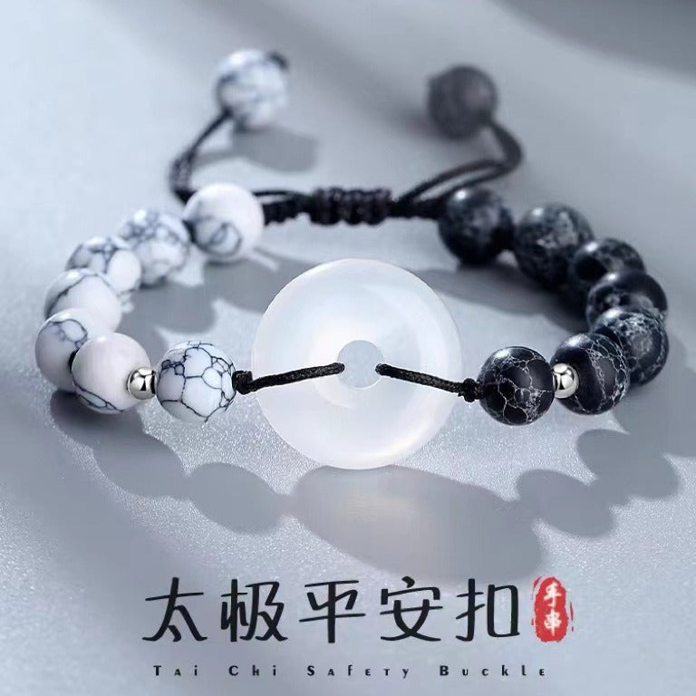 FJHDIY005 Agate peace buckle Bracelet 8mm