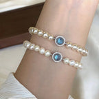 FJHDIY066 Tamsui Pearl Aquarium Bracelet 8mm