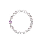FJHDIY004 White crystal Amethyst Bracelet 8mm