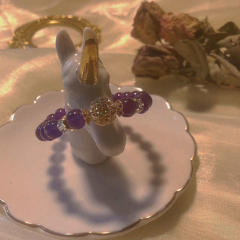FJHDIY022 Amethyst Bracelet 8mm