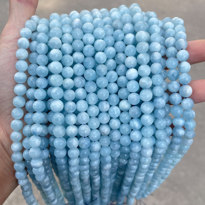 アクアマリンビーズ卸売 3A/7A 6/8/10/12mm