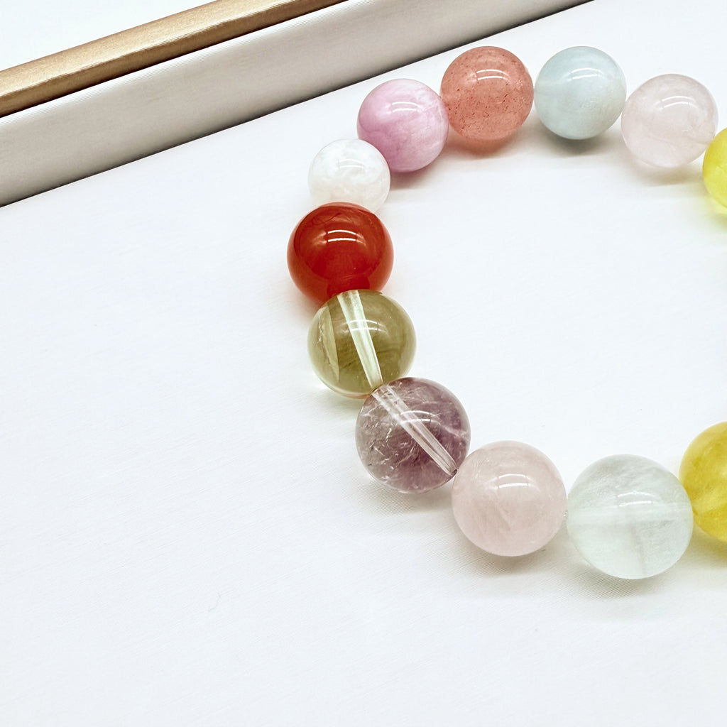 【予約販売商品】OS0004 オリジナルの天然石ブレスレット「活力と幸運」