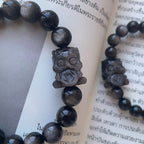 FJHDIY037 Obsidian gold-swallowing beast Bracelet 8mm