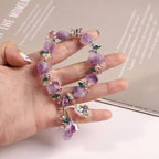 FJHDIY067 Lavender Amethyst Crushed Bracelet 10mm