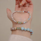FJHDIY051 Star Moon Bodhi Shoushan Stone Style Bracelet 8mm