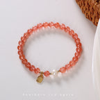 FJHDIY033 Cherry Red Southern Agate Bracelet 6mm