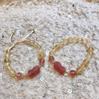 FJHDIY002 Blonde crystal strawberry crystal Pixiu Bracelet 8mm