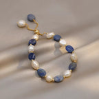 FJHDIY060 Lan Dongling Tamsui Pearl Crystal Bracelet 10mm