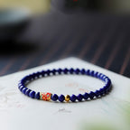 FJHDIY017 Lapis lazuli Bracelet 4mm