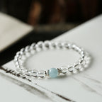 FJHDIY013 White crystal aquamarinel Bracelet 6/8mm