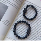 FJHDIY037 Obsidian gold-swallowing beast Bracelet 8mm
