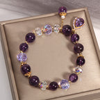 FJHDIY069 Nine purple li fire purple crystal Bracelet 10mm