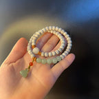 FJHDIY064 Star Moon Bodhi Zi Double Circle Art Play Bracelet 8mm