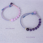 FJHDIY028 Amethyst rope Bracelet 8mm